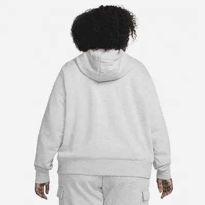 Толстовка Nike Sportswear Club Fleece, серый/белый — фото 3