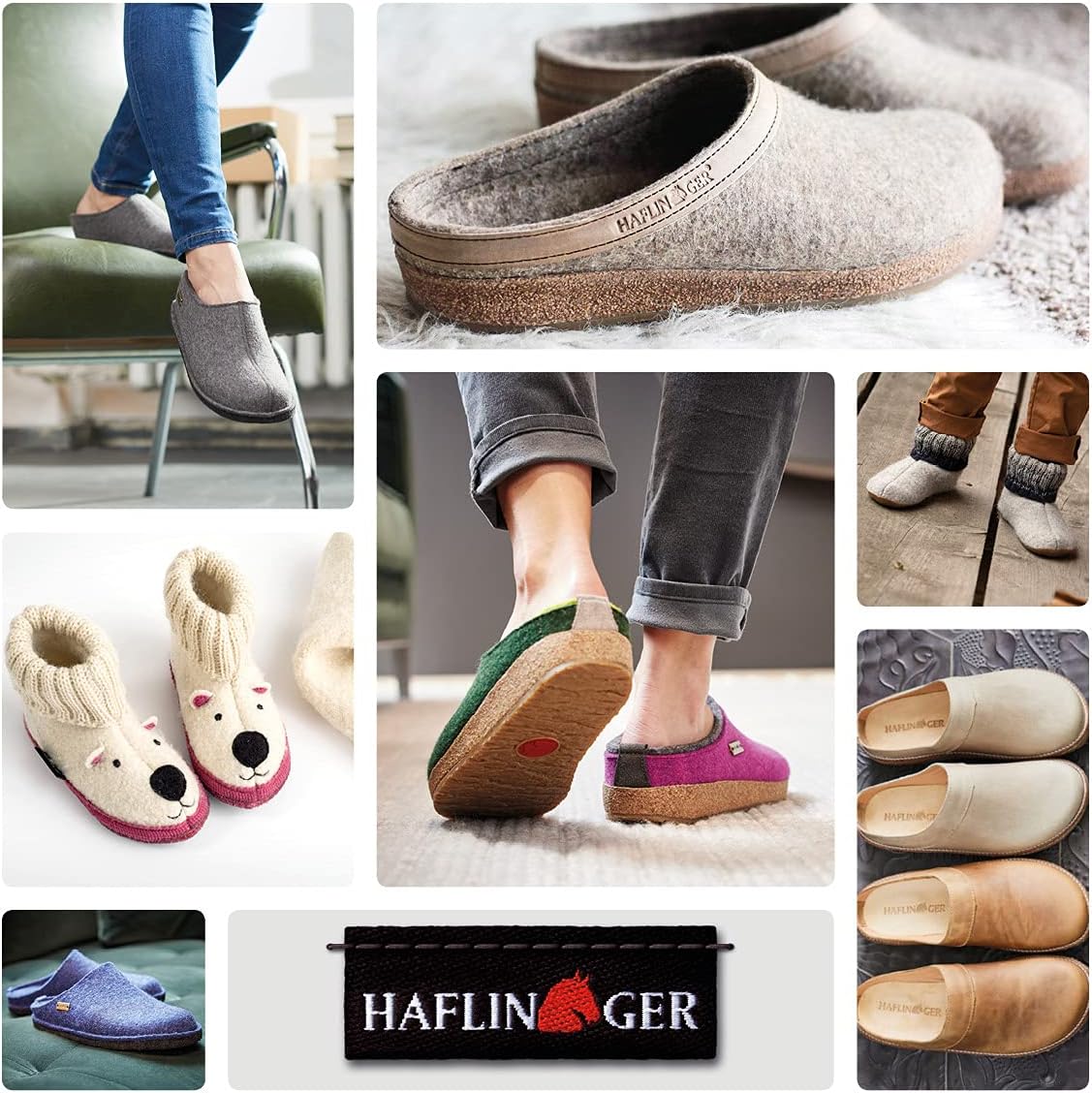 Унисекс тапочки HAFLINGER AS с войлочной подошвой, Charcoal — фото 3