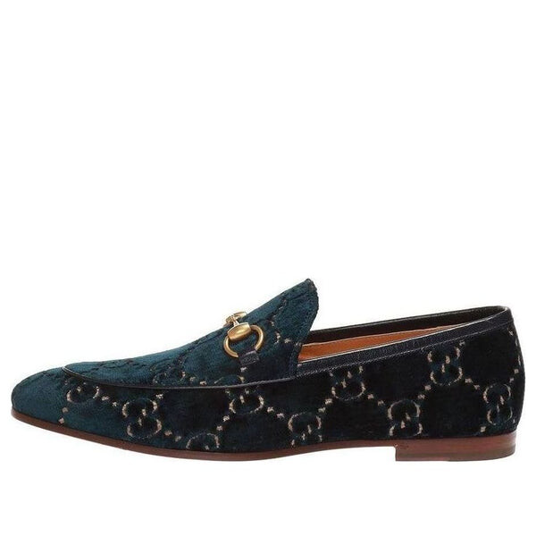 

Кроссовки jordaan gg loafer 'blue velvet' Gucci, синий