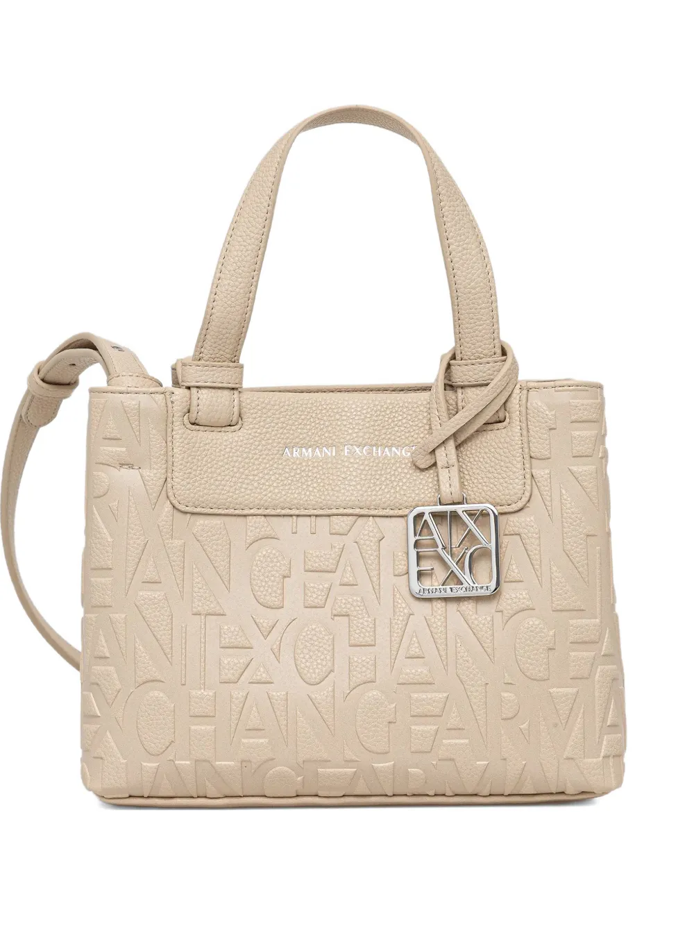 

Сумка-тоут с тиснением логотипа Armani Exchange, нейтральный