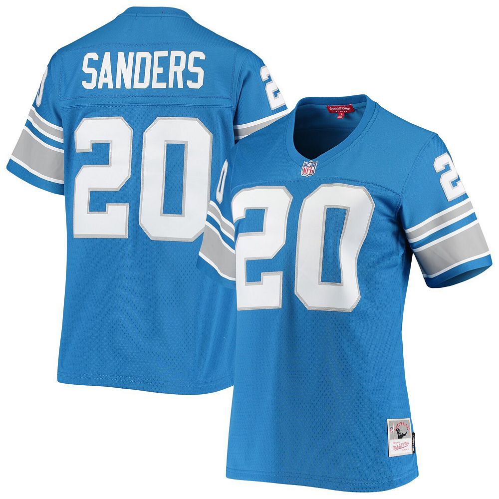 

Женская копия джерси Mitchell & Ness Barry Sanders Blue Detroit Lions 1996 Legacy, цвет Lns Blue