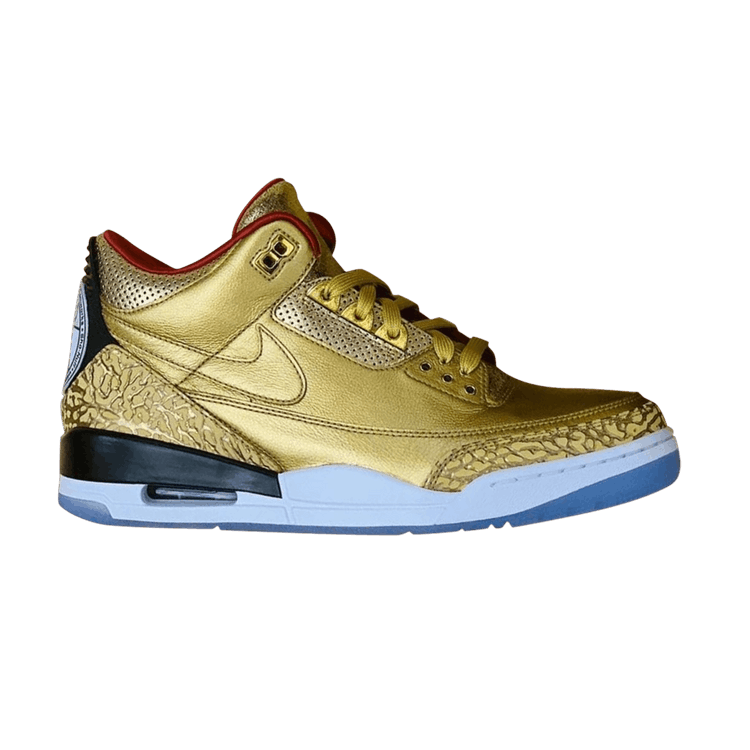 

Кроссовки Air Jordan Air Jordan 3 Retro JTH 'Gold Oscars' Sample, золотой