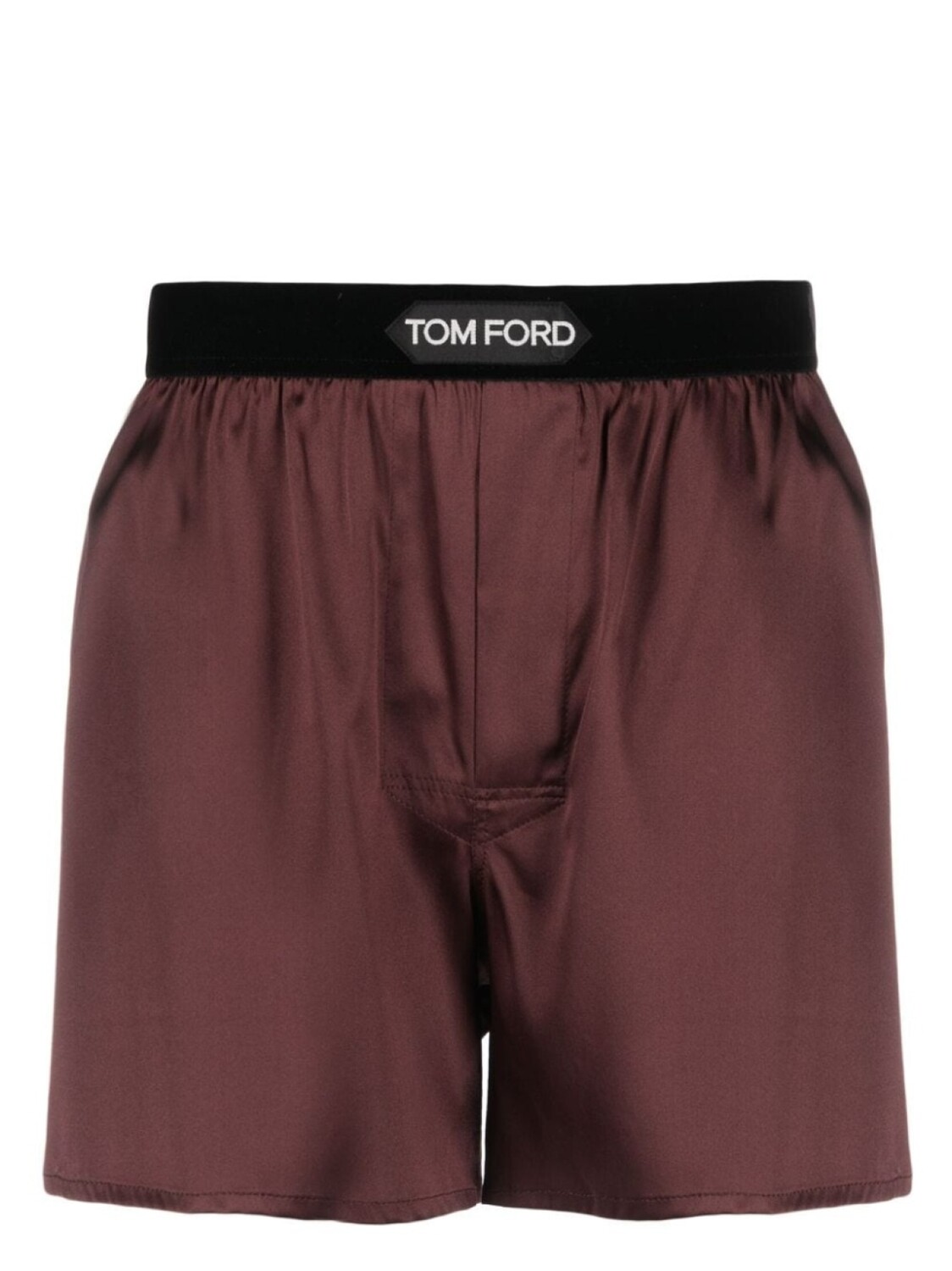 

TOM FORD шелковые боксеры с логотипом, коричневый