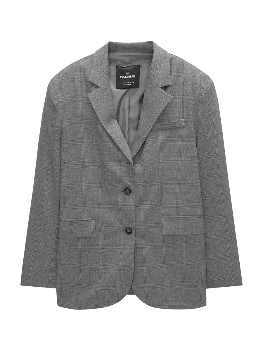 

Блейзер Pull&Bear, цвет Grey/Dark grey