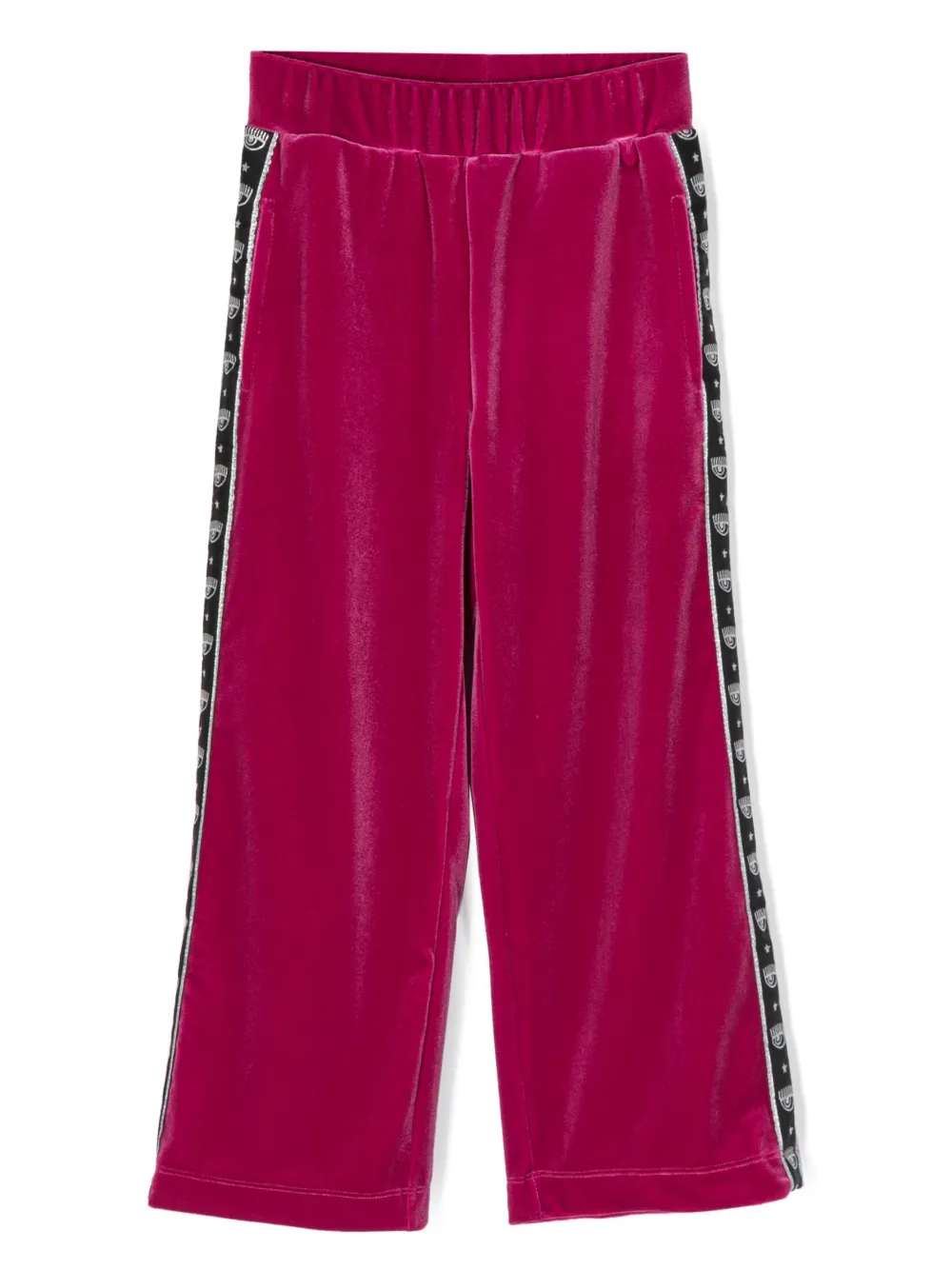 

Бархатные брюки с узором Eyelike Chiara Ferragni Kids, розовый