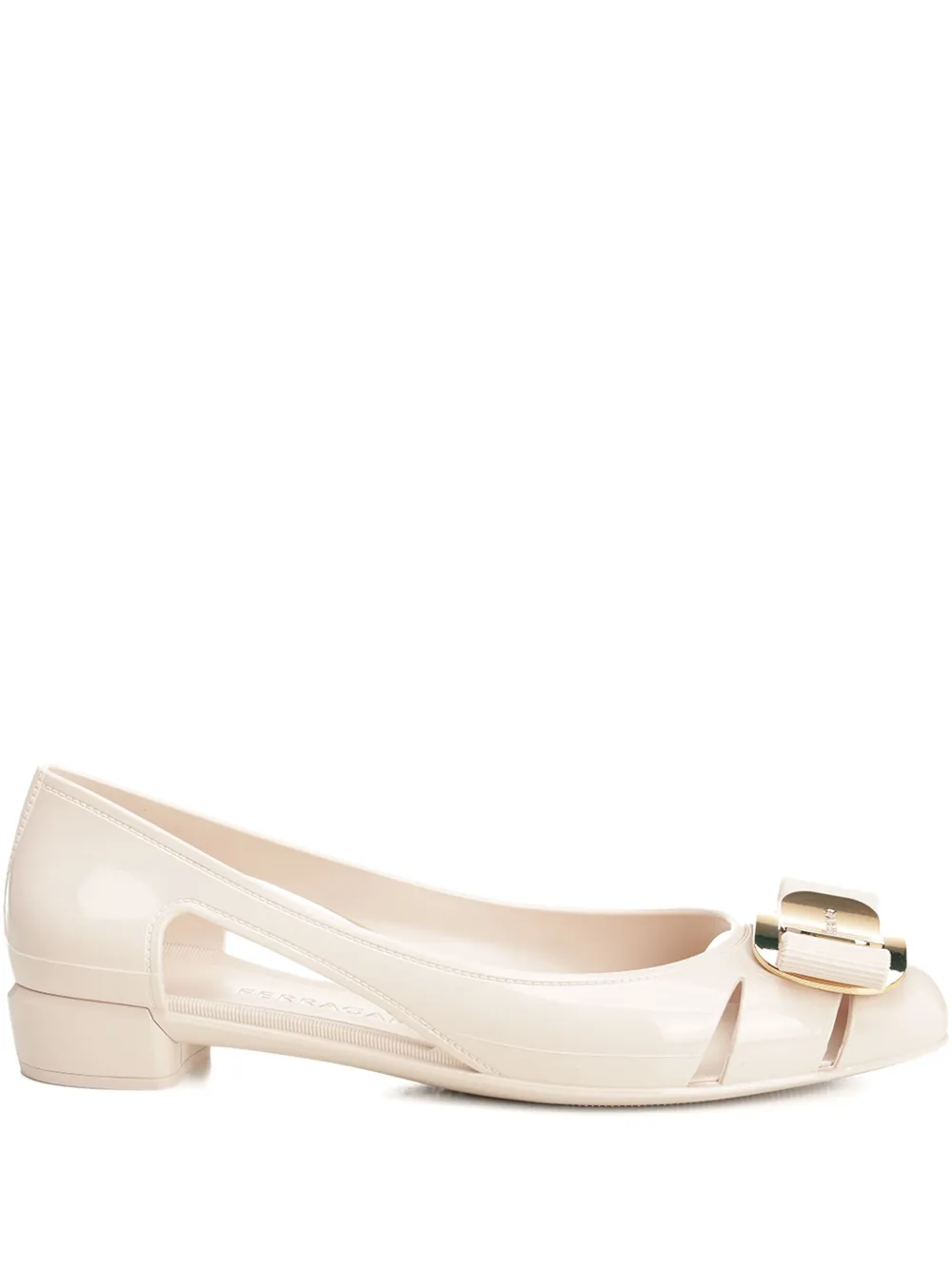 Туфли Vara Bow с вырезами Ferragamo, белый