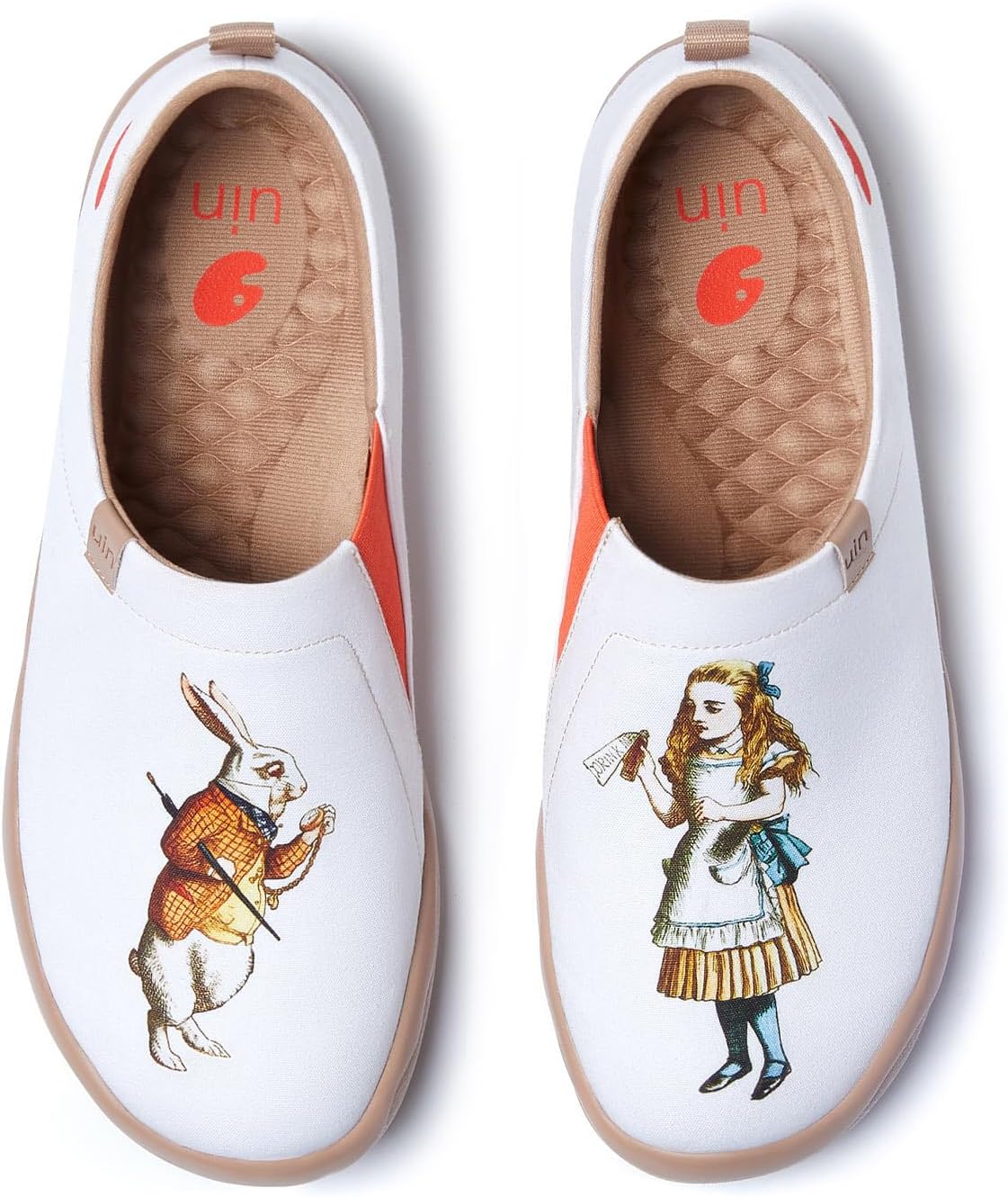 

Мужские лоферы UIN, раскрашенные туристические туфли, слипоны для прогулок, повседневные легкие удобные модные кроссовки Toledo Destination, Toledo Ⅰ-women-alice's Adventures in Wonderland