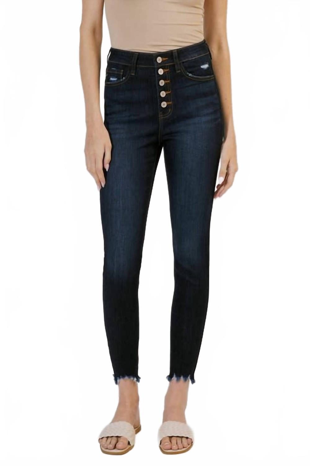 

Грейсон Ультра высокие облегающие джинсы в темном цвете KanCan, Dark