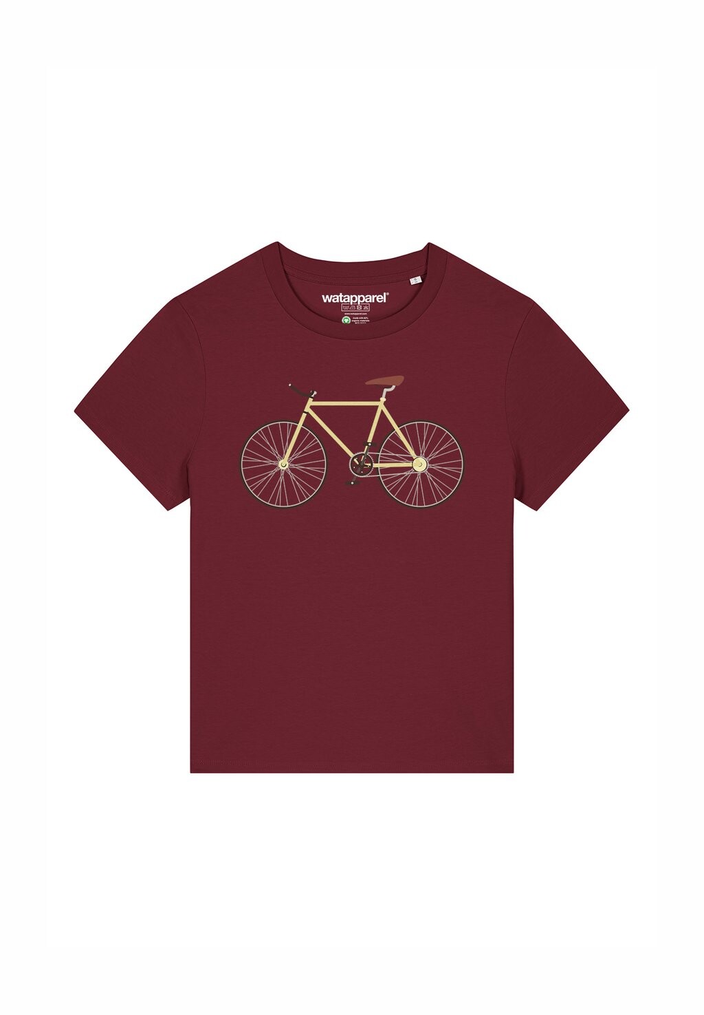 

Футболка с принтом BIKE watapparel, темно-красный