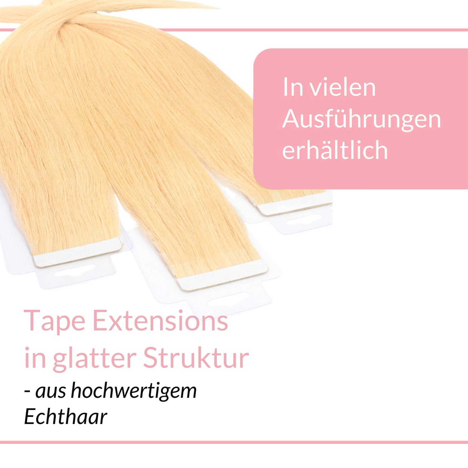 Накладные волосы tape extensions echthaar #9/0 lichtblond Hair2Heart, 50cm, количество 10 шт. — фото 3