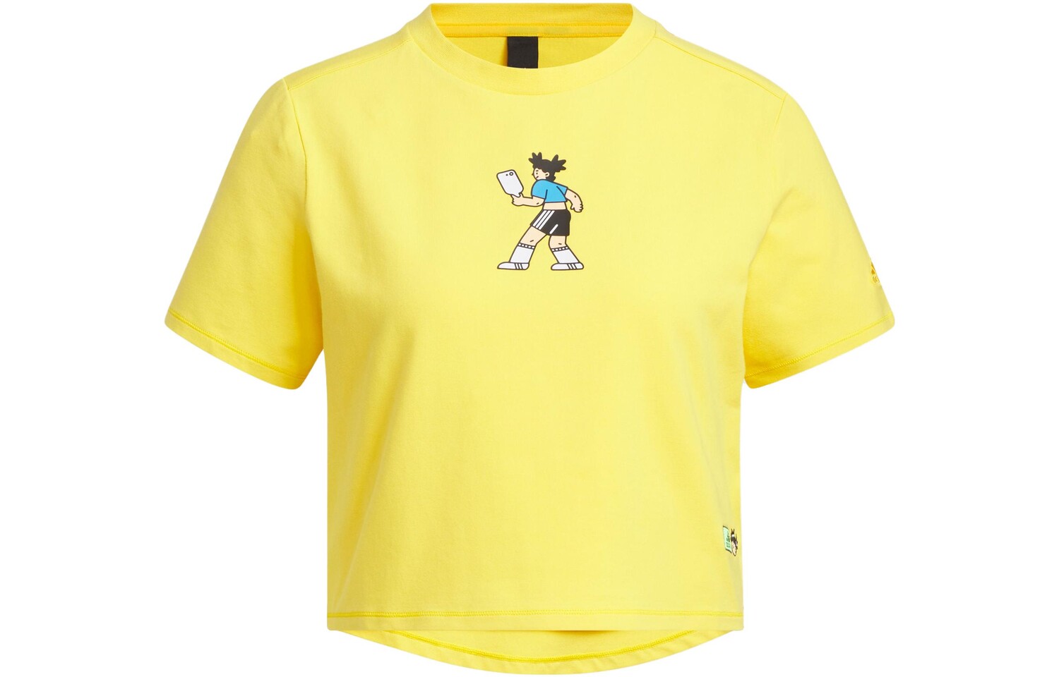 

X SEEBIN Co-branded SS23 Укороченный женский топ цвета солнечного желтого цвета Adidas