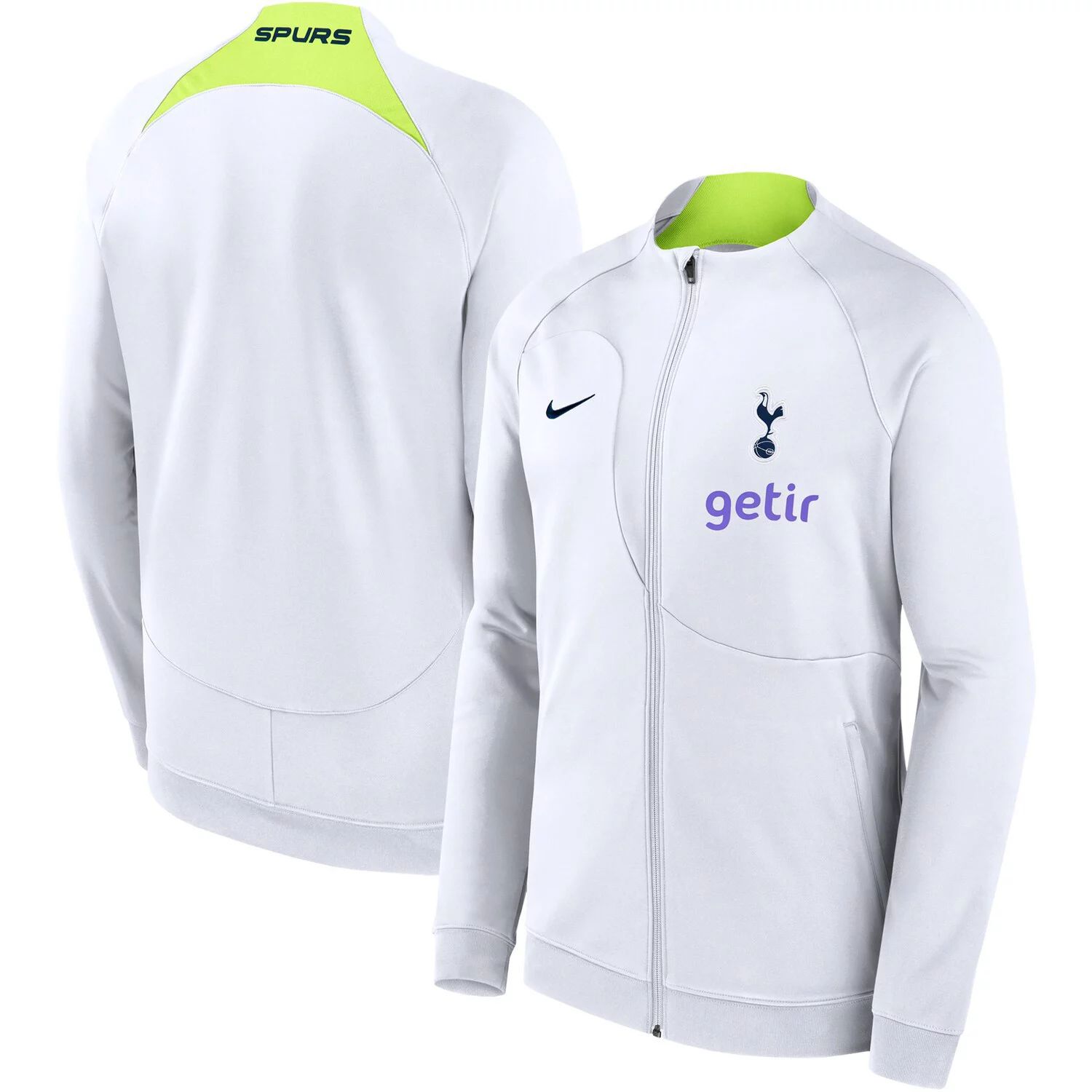 

Мужская белая куртка с молнией во всю длину Tottenham Hotspur Academy Pro Anthem Raglan Performance Nike, Белый, Мужская белая куртка с молнией во всю длину Tottenham Hotspur Academy Pro Anthem Raglan Performance Nike