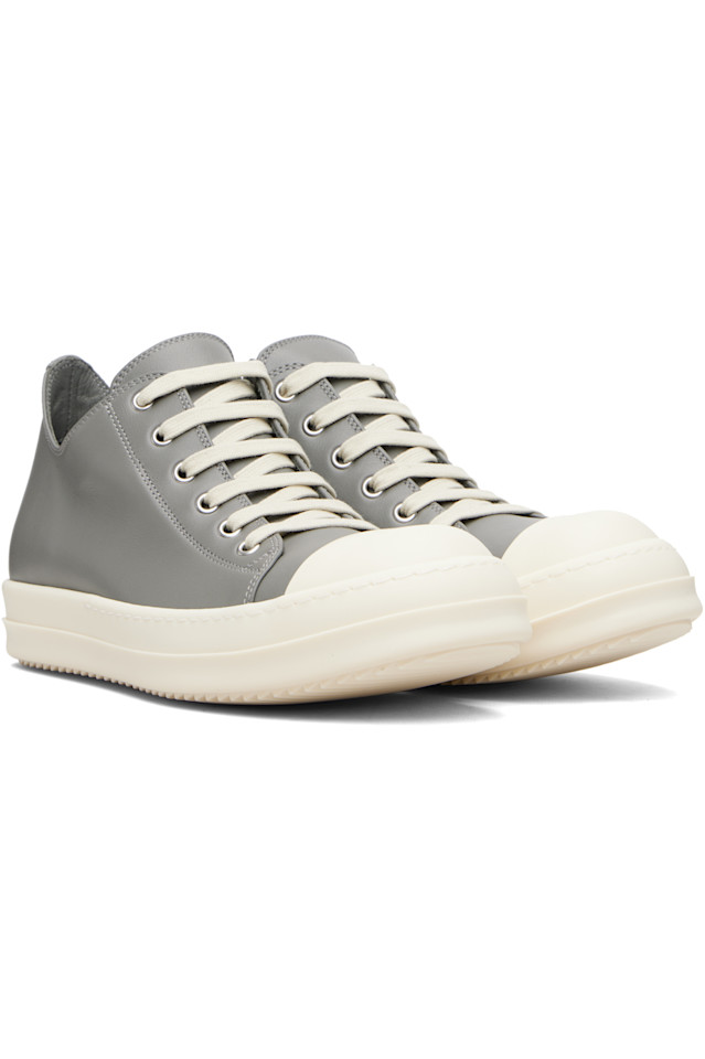 Низкие кроссовки Gray Temple Rick Owens, Euca/Milk/Milk — фото 4