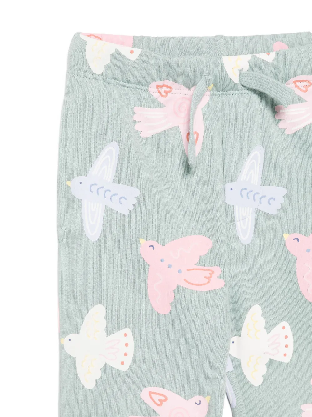 Спортивный костюм с принтом птиц Stella McCartney Kids, зеленый — фото 3