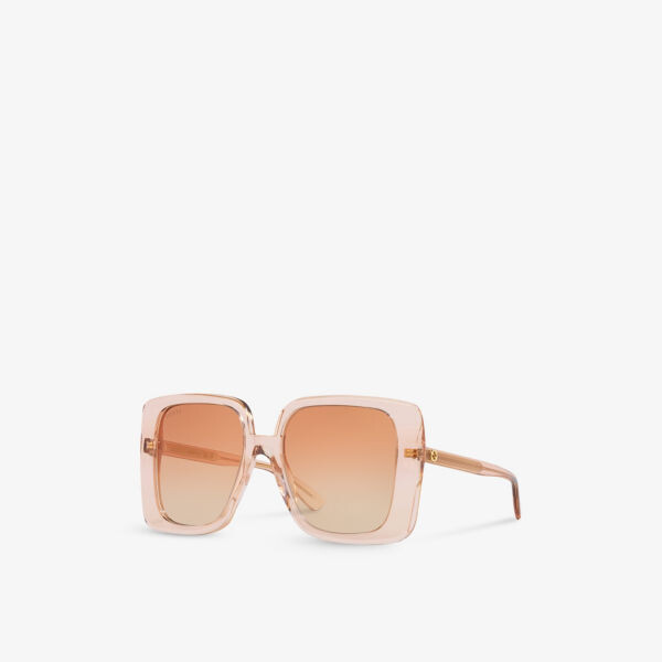 GC002074 GG1314S солнцезащитные очки из полиамида в квадратной оправе Gucci, бежевый — фото 2
