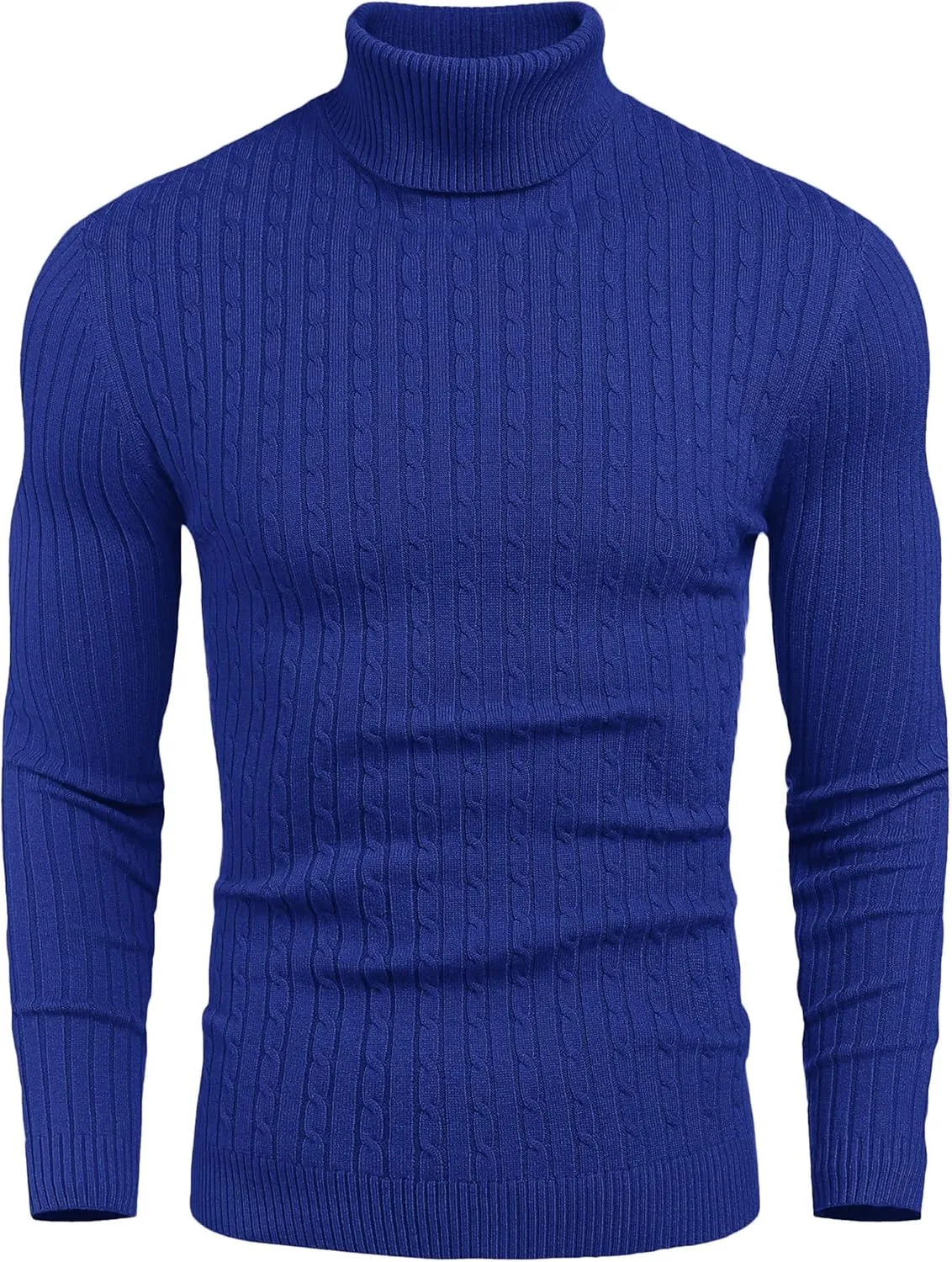 

COOFANDY мужской свитер с воротником водолазка Slim Fit с узором