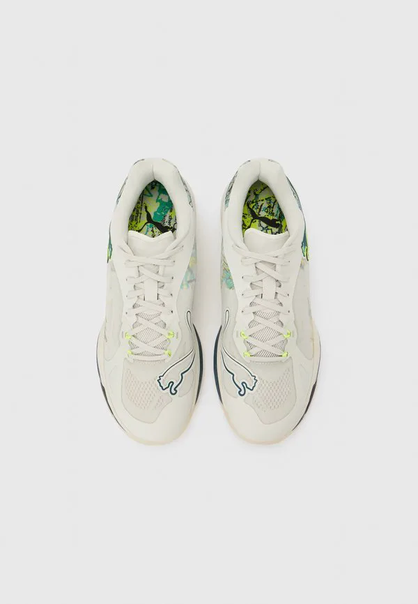 Гандбольные кроссовки vantage nitro berlin Puma, Sedate Gray/Yellow Alert/Electric Peppermint — фото 4