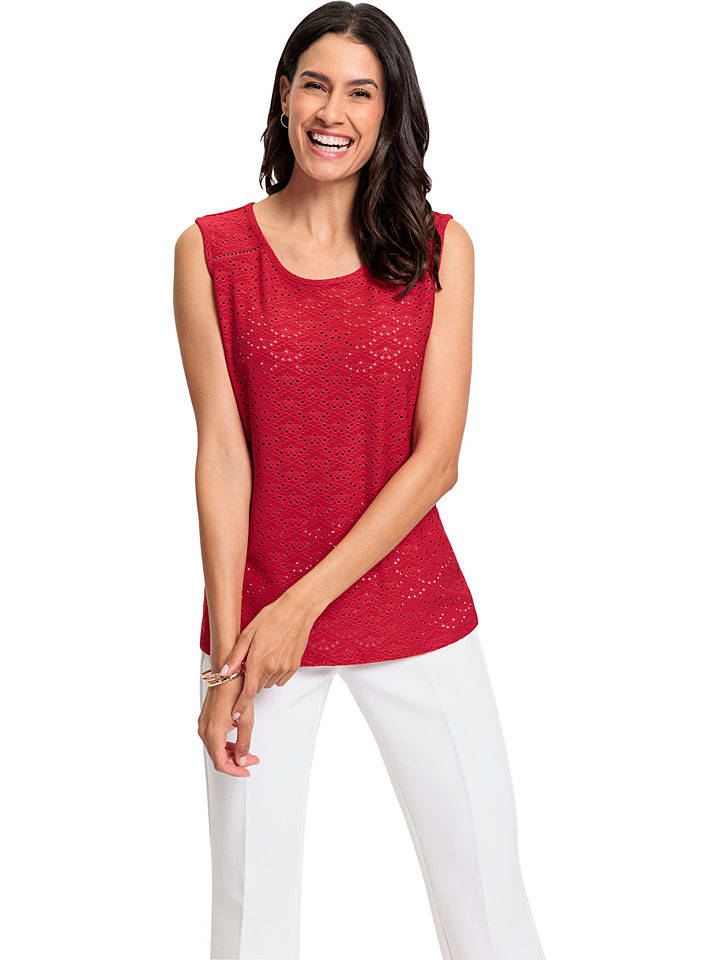 

WITT WEIDEN Вязаный топ красного цвета