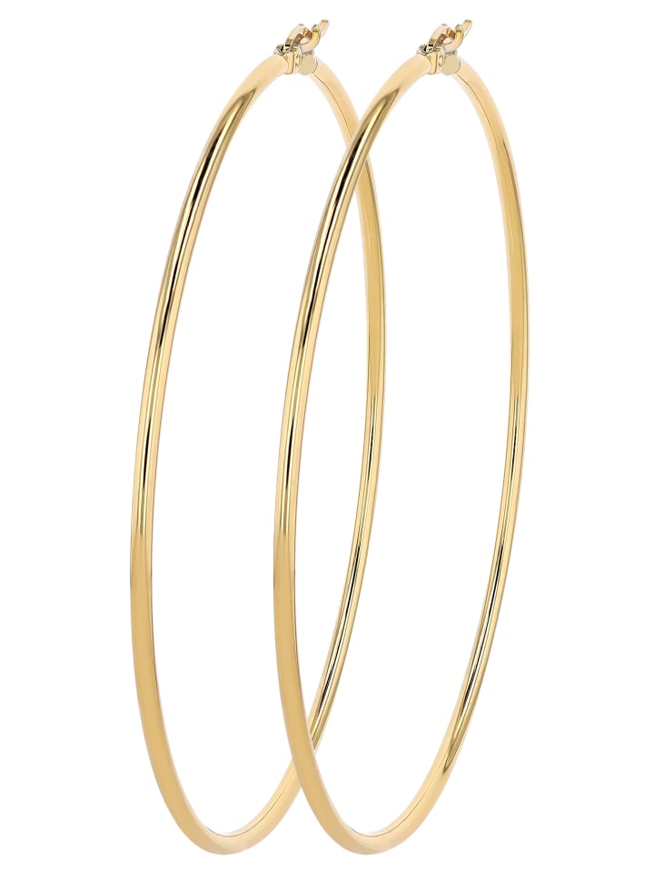 

Adeliás Женские серьги - серьги-кольца из нержавеющей стали в золотом исполнении