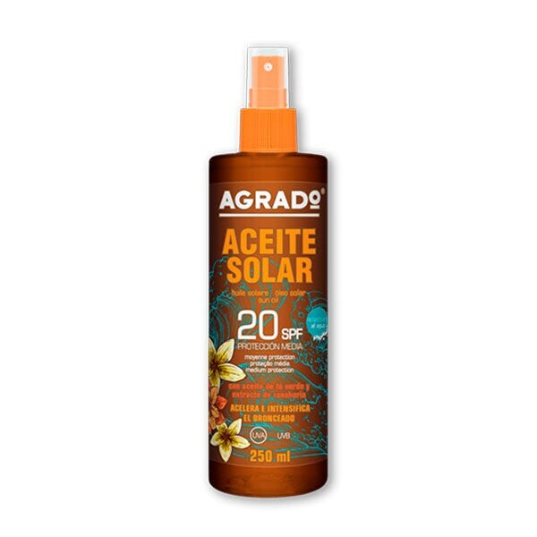 

Солнцезащитное масло SPF 20 250 мл Agrado