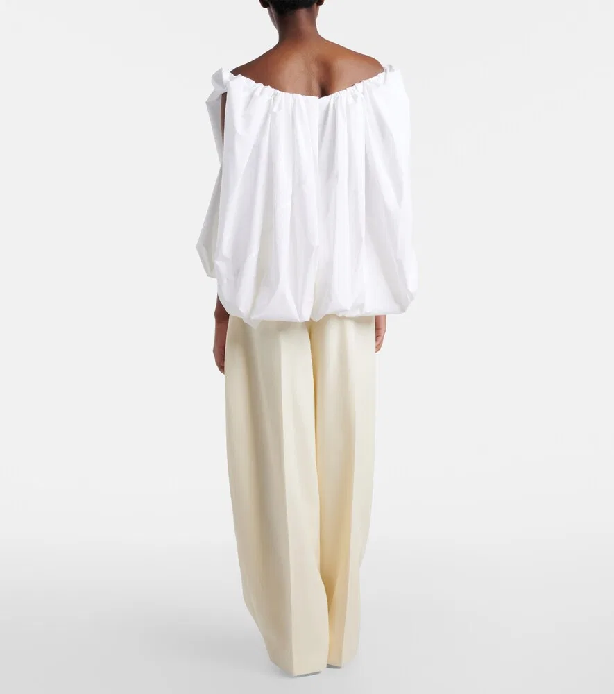 Мужские широкие брюки из натуральной шерсти Jacquemus, белый — фото 3