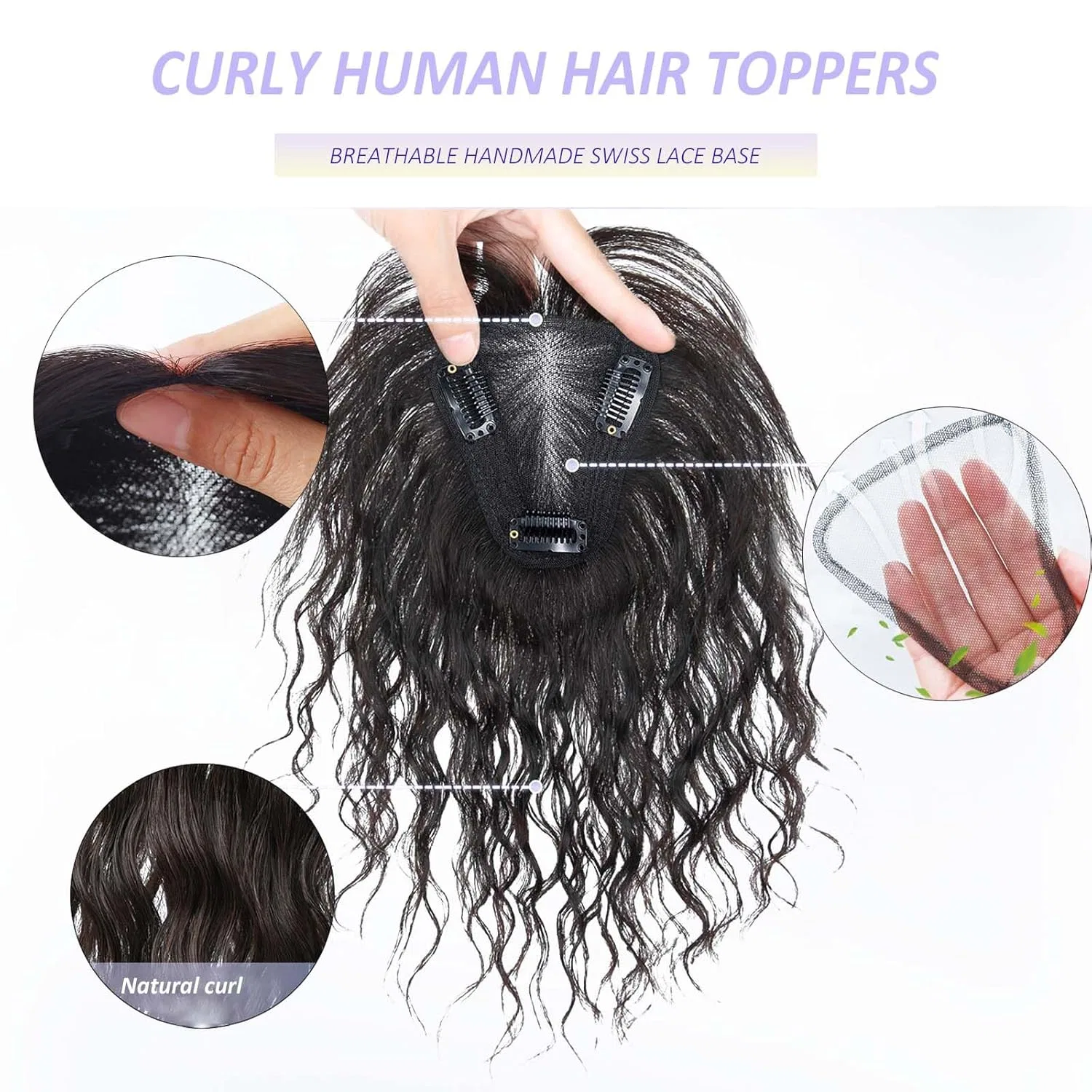 Женский шиньон из натуральных вьющихся волос «EREE HAIR» Eree Hair, Natural Colour — фото 2