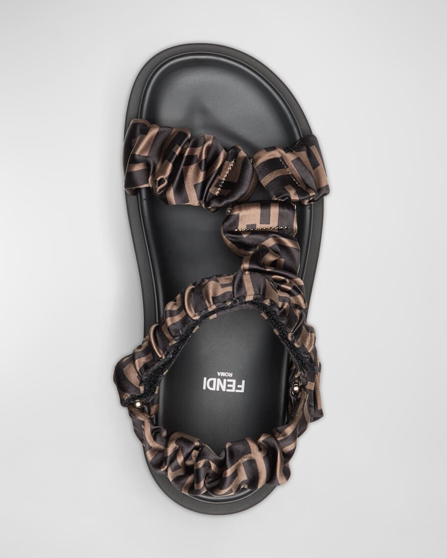 Спортивные сандалии Hiking с логотипом и рюшами Fendi — фото 4
