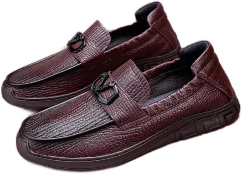 

Мужские слипоны Классические легкие кроссовки из натуральной коровьей кожи Повседневная обувь Mengchengying, коричневый