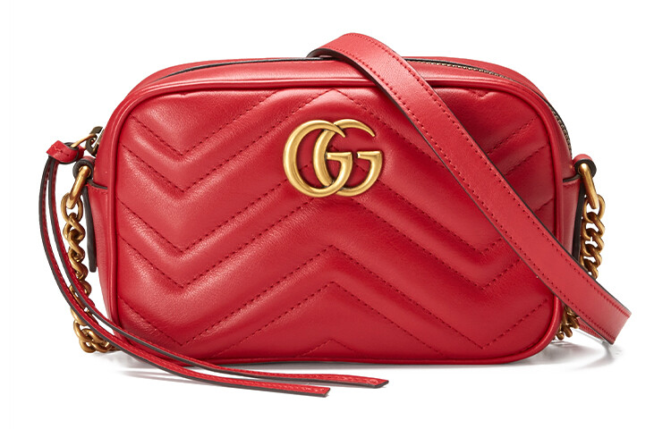 

Женская сумка через плечо Gucci Marmont стеганая, красный