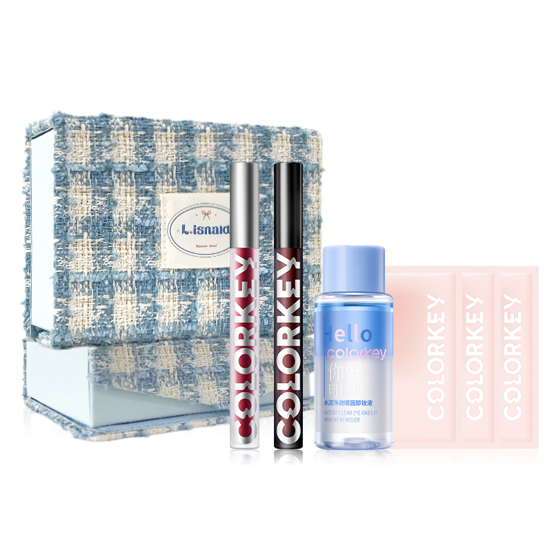 

Набор косметики для женщин Colorkey, [синий Sea Romance]Velour Liquid Lipstick+Mirror Gloss Liquid Lipstick Box