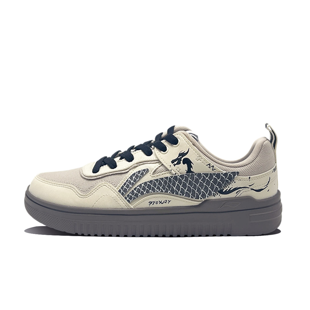 

LINING Кроссовки для скейтбординга Qingyun Coverage Cushioning Low Top, мужские, бежево-черные