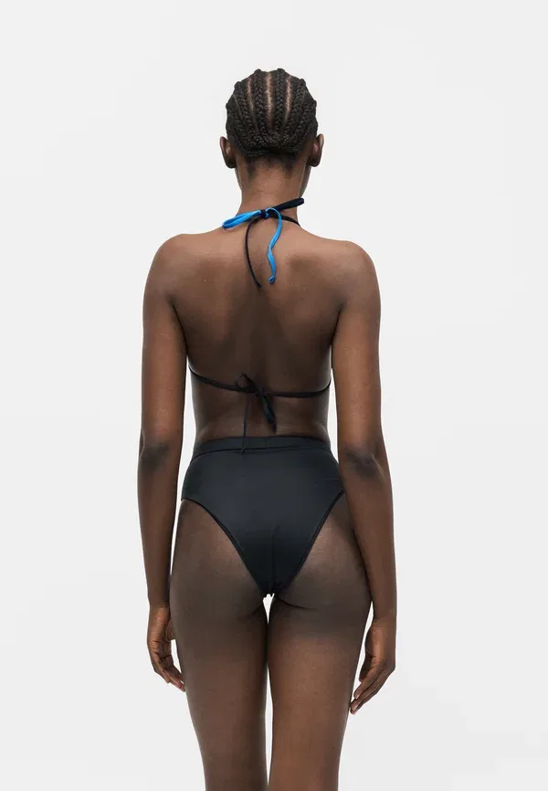 Топ-бикини треугольный Colourblock Nike Swim, черный — фото 3