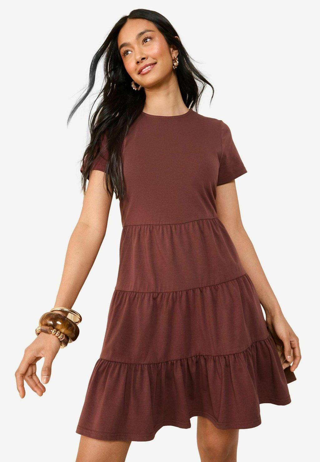 

Платье из джерси REGULAR FIT - SHORT SLEEVE MINI Friends Like These, коричневый