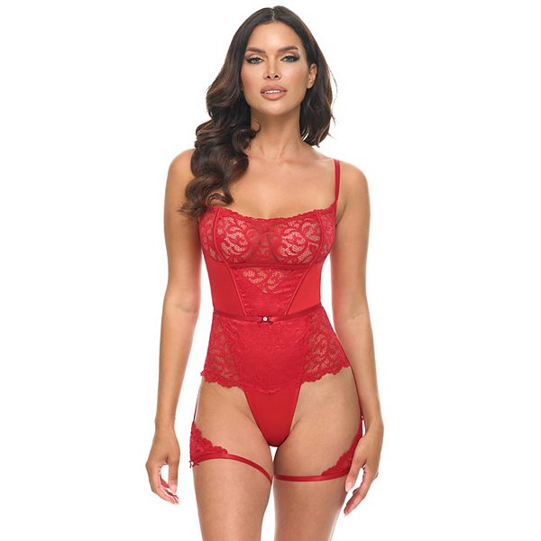 

Женское кружевное боди с подвязками 51-12112 Oh La La Cheri