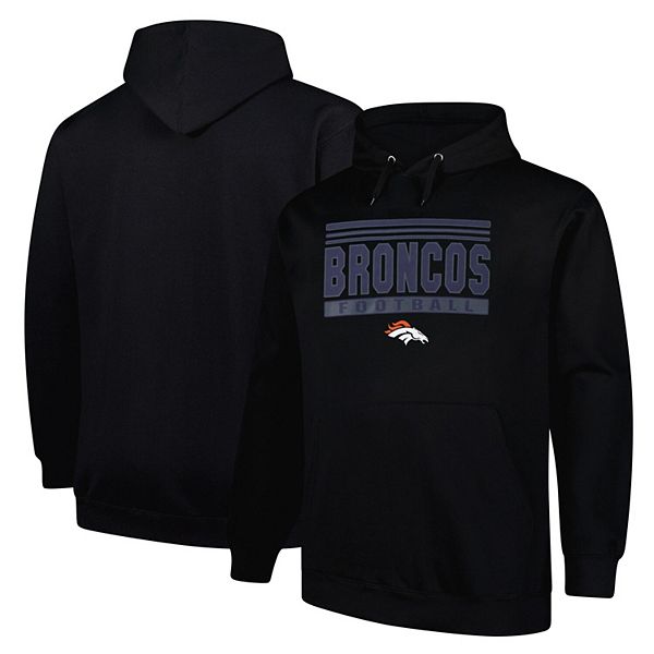 

Мужской черный худи Denver Broncos Big & Tall Pop Pullover Fanatics