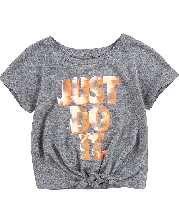 

Толстовка Nike Kids Front Tie Just Do It Graphic T-Shirt, цвет Carbon Heather
