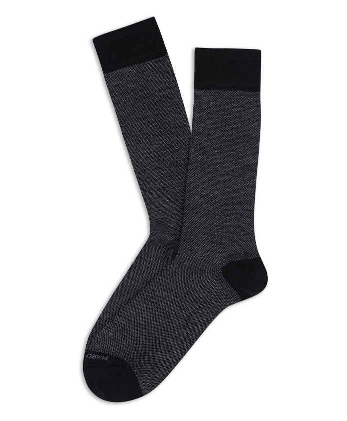 

Хлопковые носки Mar4060T/1007 длиной до икры, с узором «птичий глаз». Marcoliani, черный