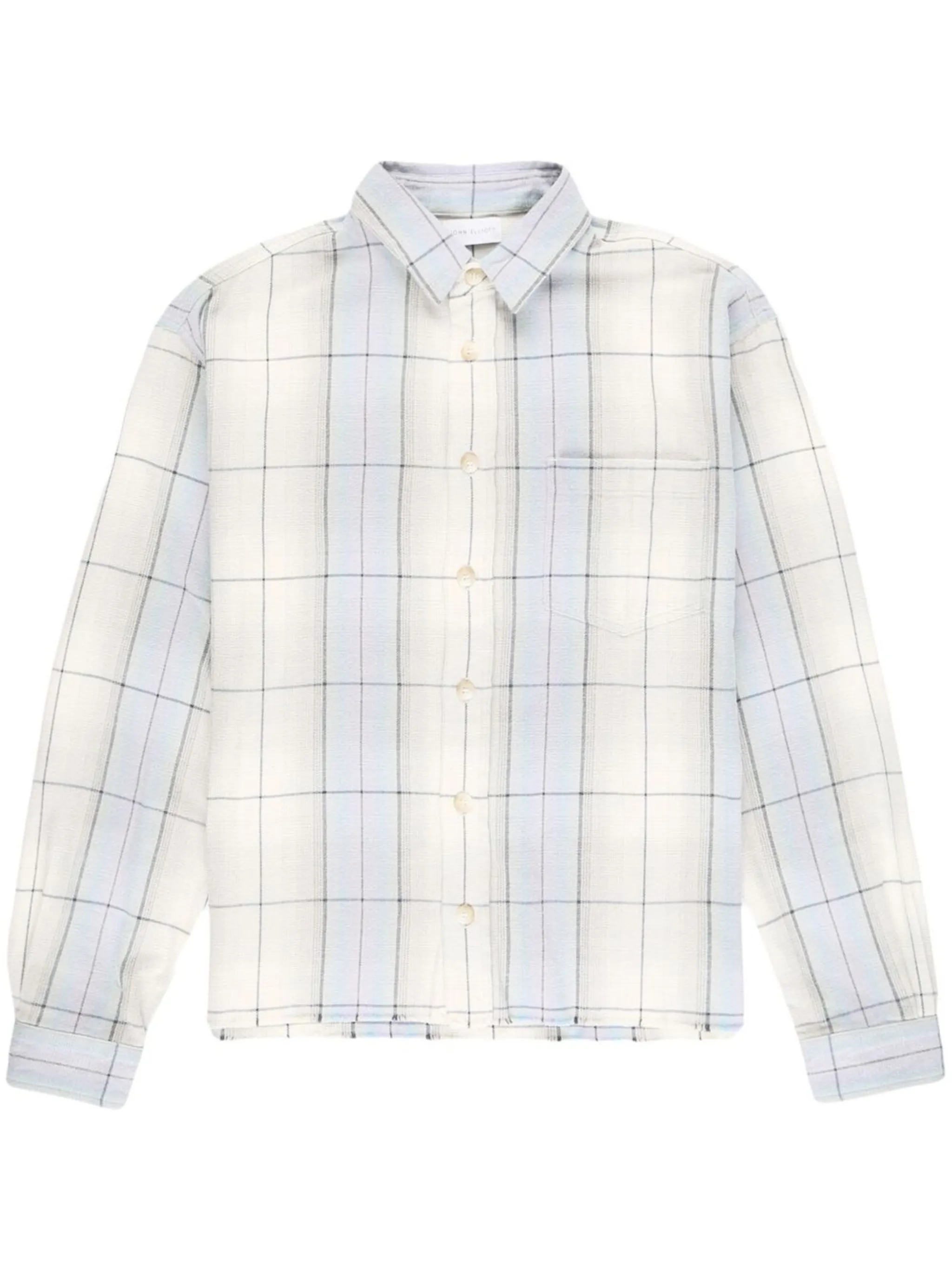 

Клетчатая рубашка с длинными рукавами John Elliott, серый