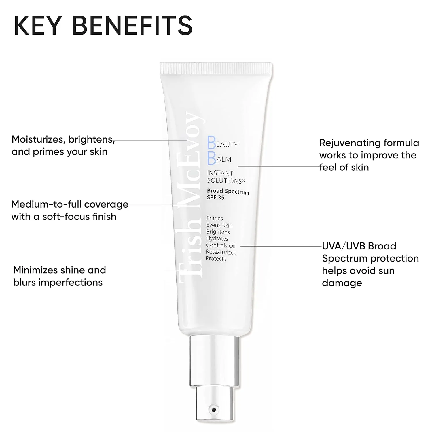 Бальзам для лица Trish McEvoy Beauty Balm Instant Solutions SPF 35, Shade 1 (Fair- Medium) — фото 4
