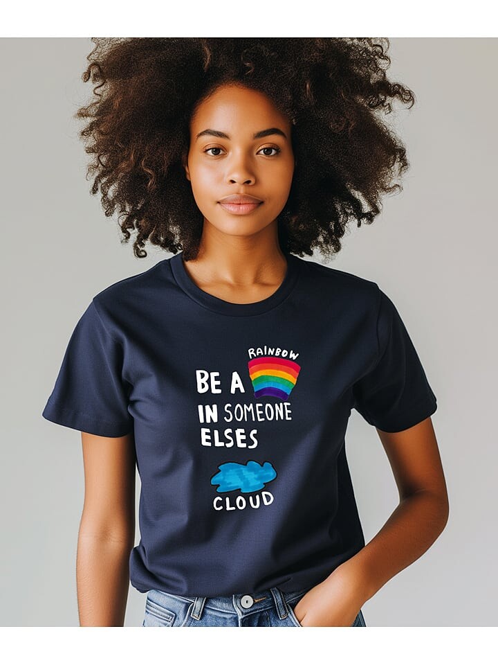 

Футболка WOOOP Be a rainbow, темно-синий