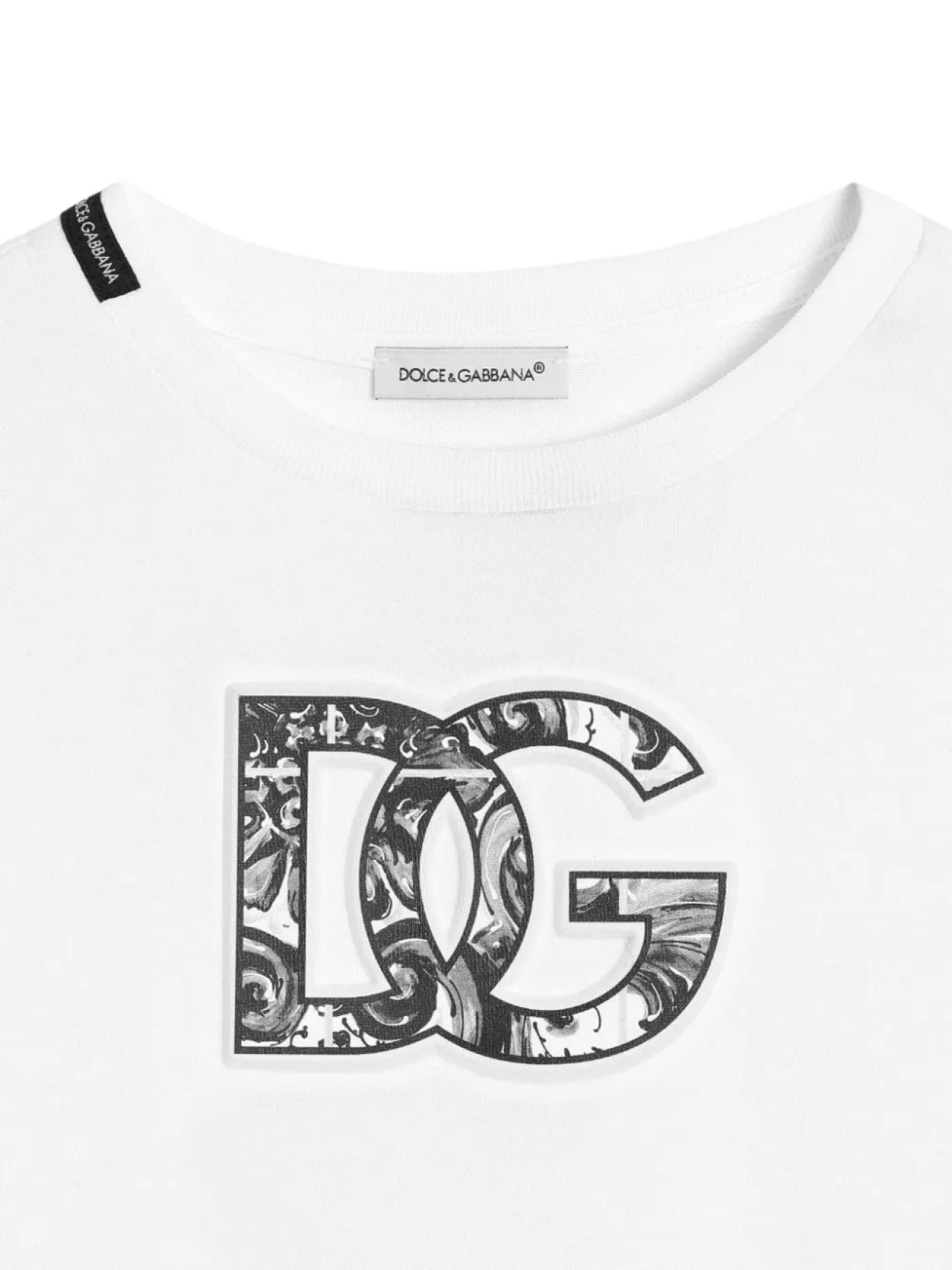 Dolce & Gabbana Kids футболка из джерси с логотипом DG, белый — фото 3