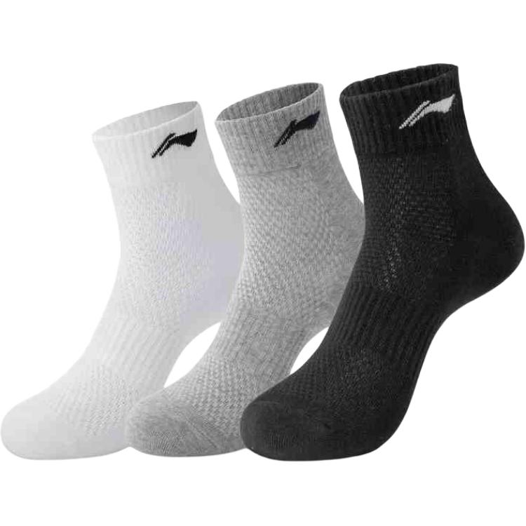 

Женские носки до щиколотки 3 пары LINING, черный/белый/серый