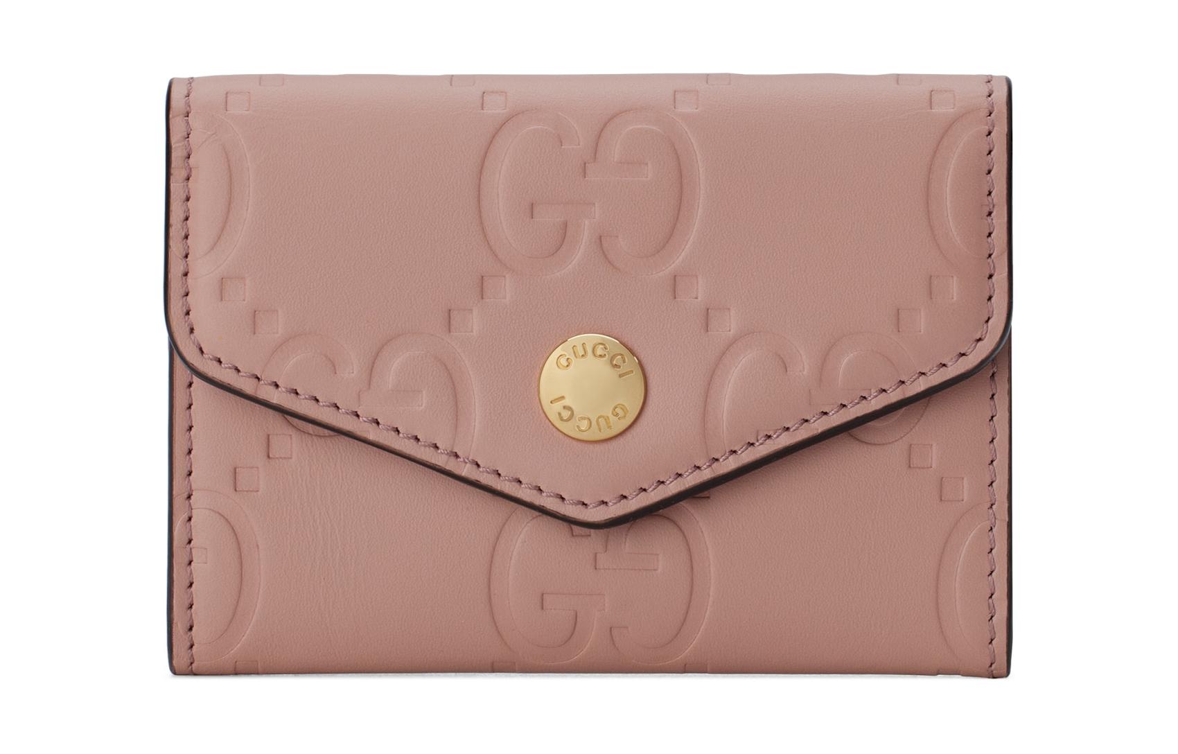 

GUCCI Кожаный картхолдер для женщин розовый