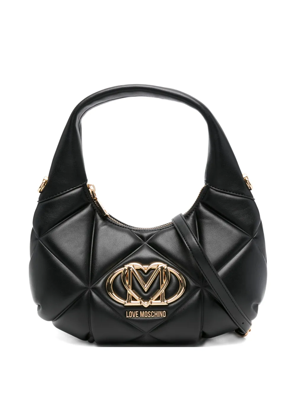 

Стеганая сумка через плечо с логотипом Love Moschino, черный