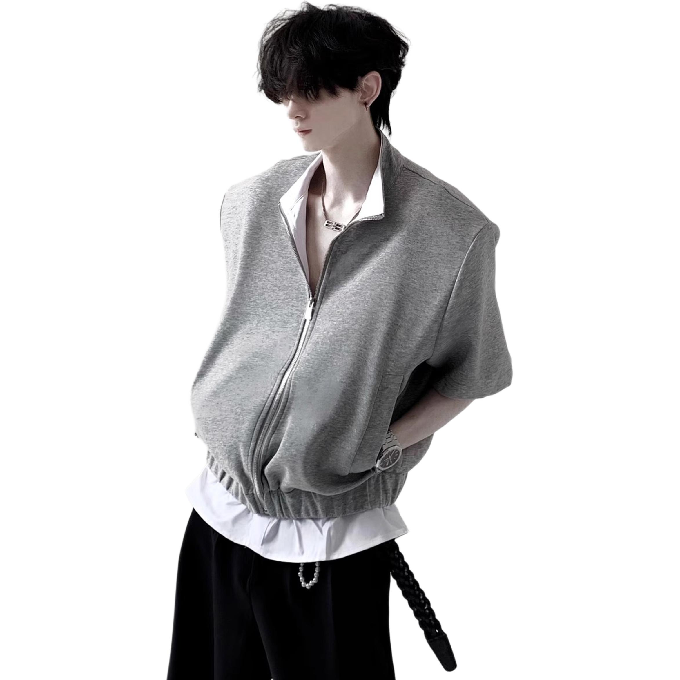 

Куртка Unisex Lapel Moderate Mock Two Piece ZIAREL, серый