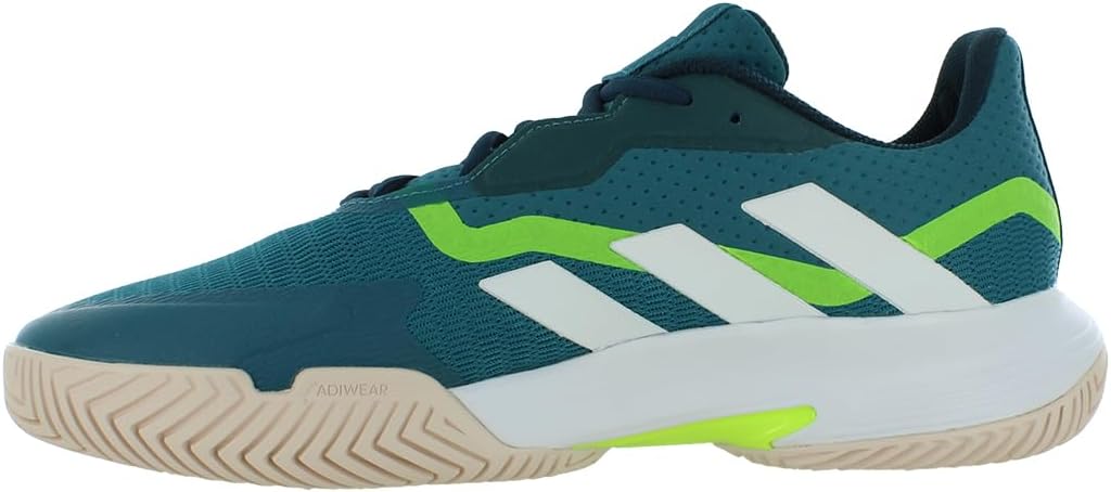 Мужские теннисные кроссовки adidas Courtjam Control, белый/зеленый — фото 3