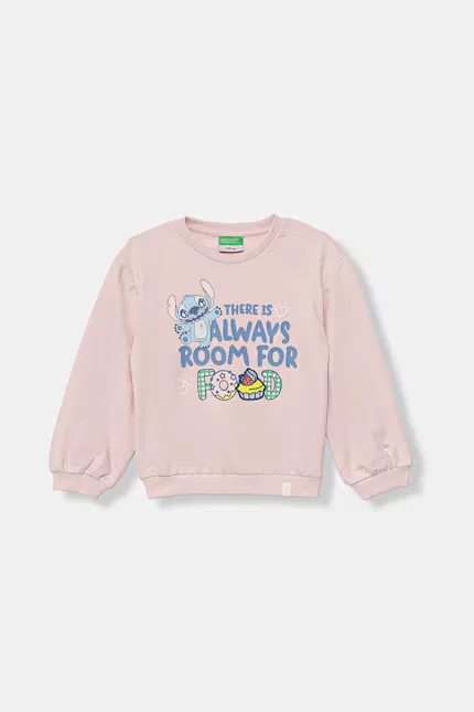 Блуза оверсайз детская с принтом Disney United Colors of Benetton, розовый