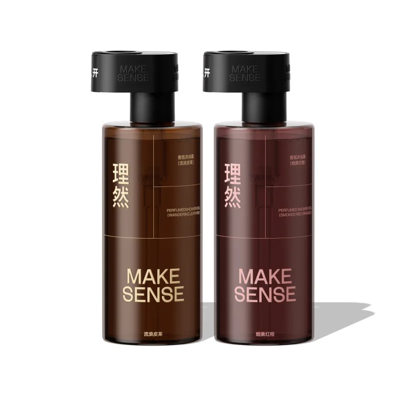 MAKE ESSENCE Мужской гель для душа с ароматом, Smoky Red Orange Shower Gel 400ml+Hobo Leather Shower Gel 400ml