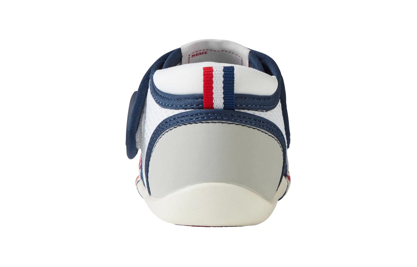 MIKI HOUSE Детские низкие кроссовки Baby Anti Kick, устойчивые к истиранию и дышащие, бело-голубые — фото 4