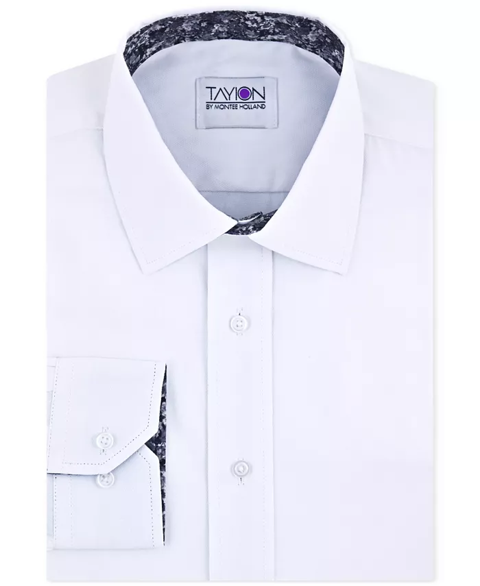 

Мужская однотонная рубашка Tayion Collection, белый